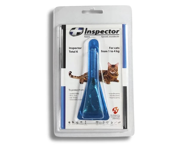 Inspector Total K Spot-on For Cats From 1 To 4 kg (Fipronil , Moxidectin ) X 1 Pipette