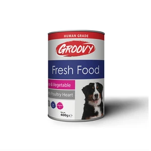 Groovy Fresh Food Rice & Vegetable Adult Dog Wet Food Cans 400 g 