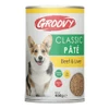 Groovy Classic Pate Adult Dog Wet Food Cans 400 g